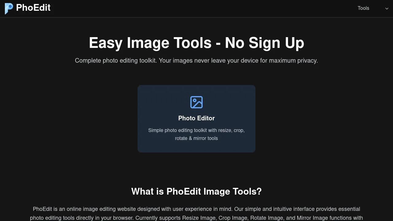 PhoEdit screenshot