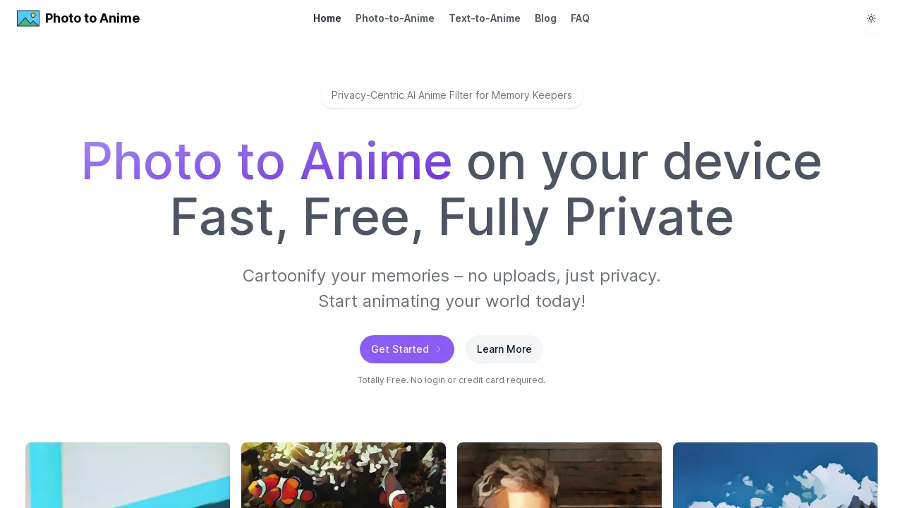 Photo-to-Anime.com screenshot