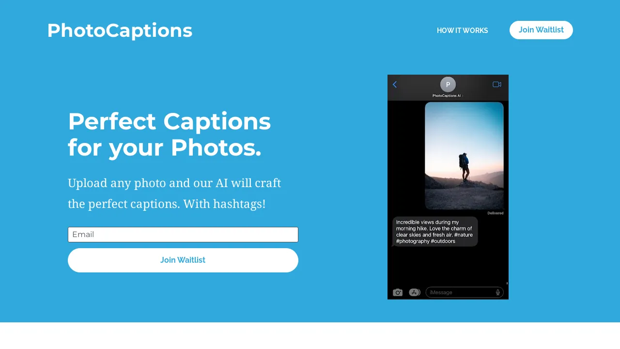 PhotoCaptions AI screenshot