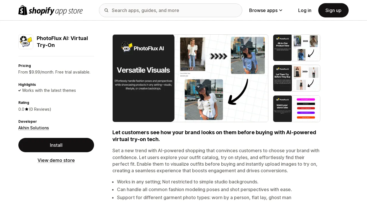 PhotoFlux AI: Virtual Try-On