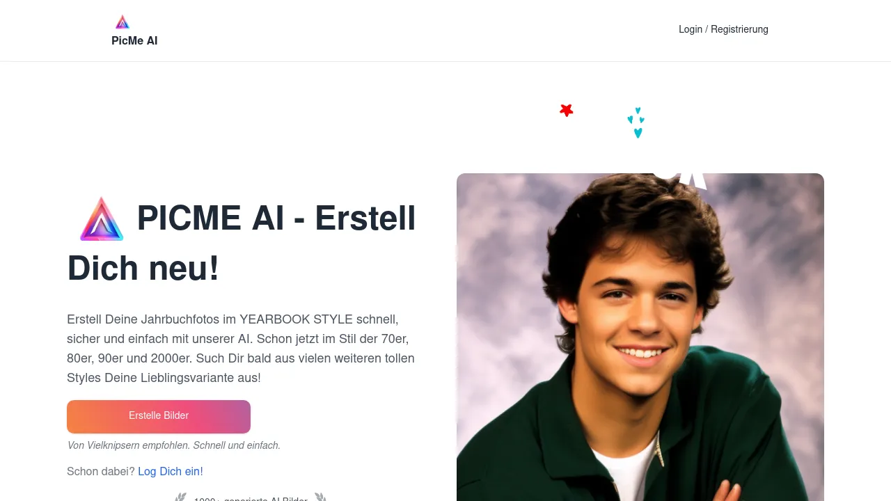 PicMe AI - Yearbook style images screenshot