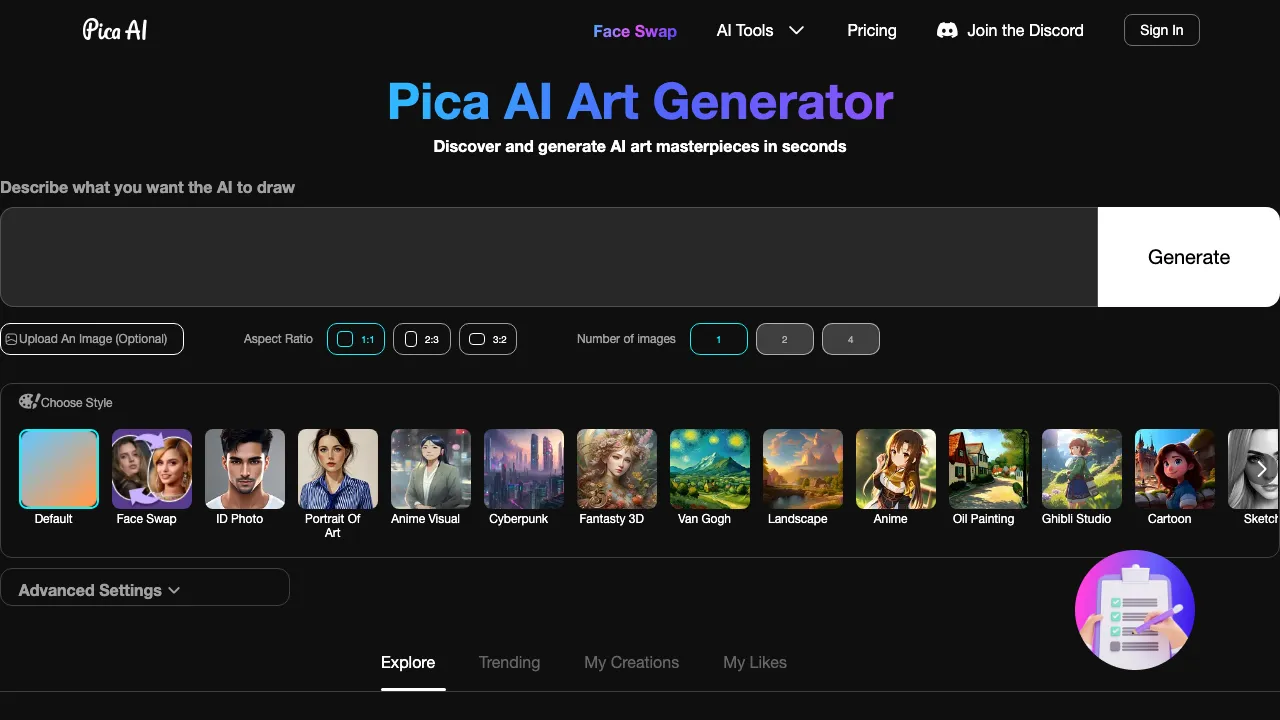 Pica AI screenshot