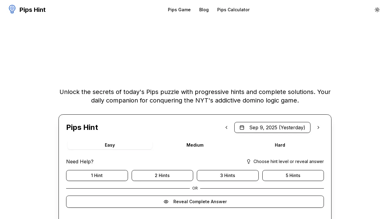 Pips Hint screenshot