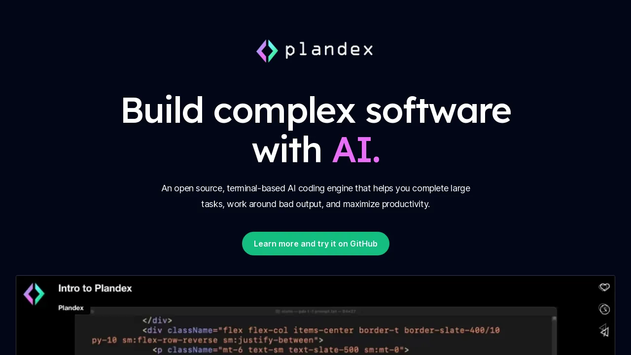 Plandex screenshot