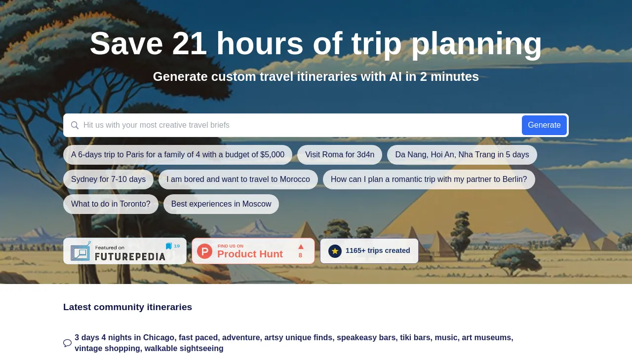 Plantrips screenshot