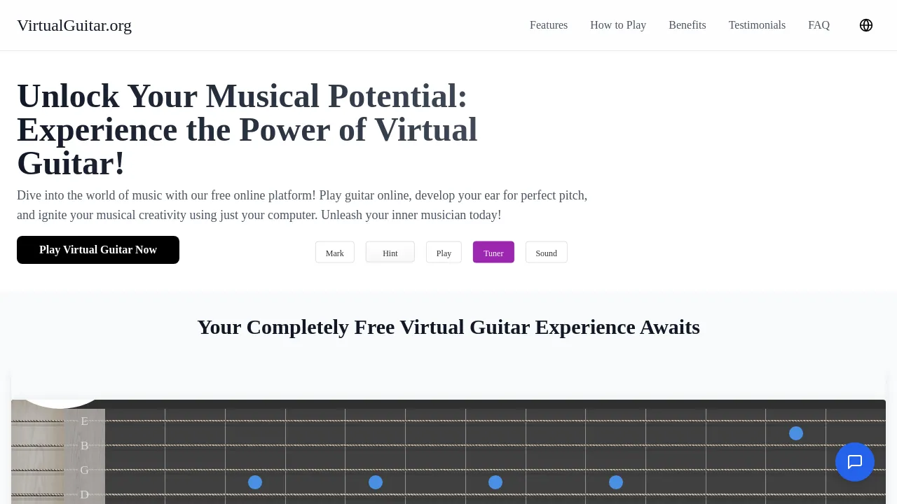 Play Virtual Guitar Online | VirtualGuitar.org screenshot