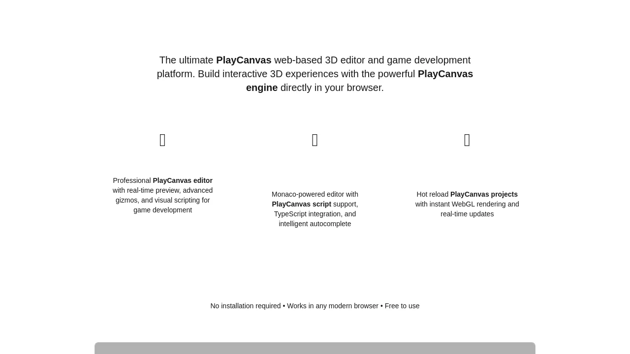 PlayCanvas Playground