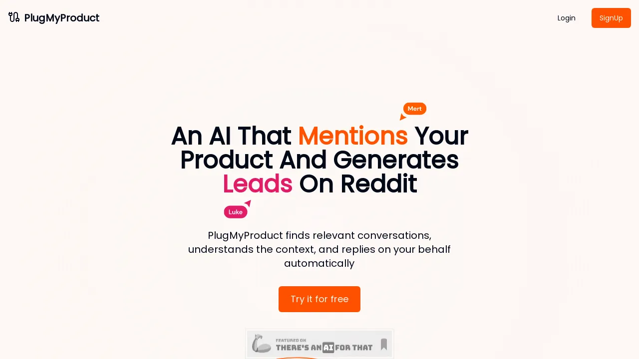 Plug My Product screenshot