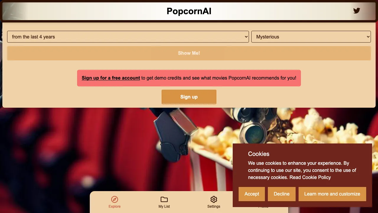PopcornAI screenshot