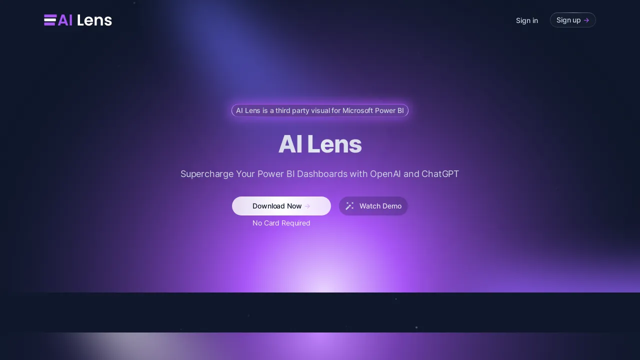 PowerBI AI Lens screenshot