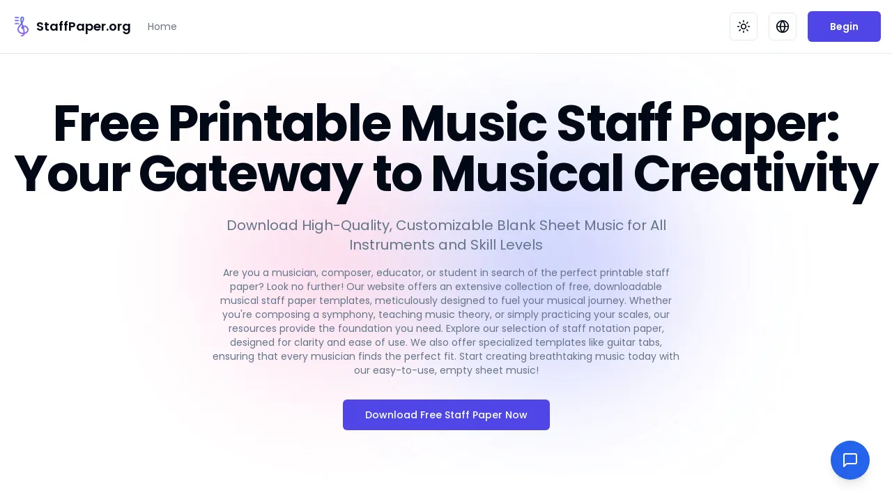 Printable Staff Paper | StaffPaper.org