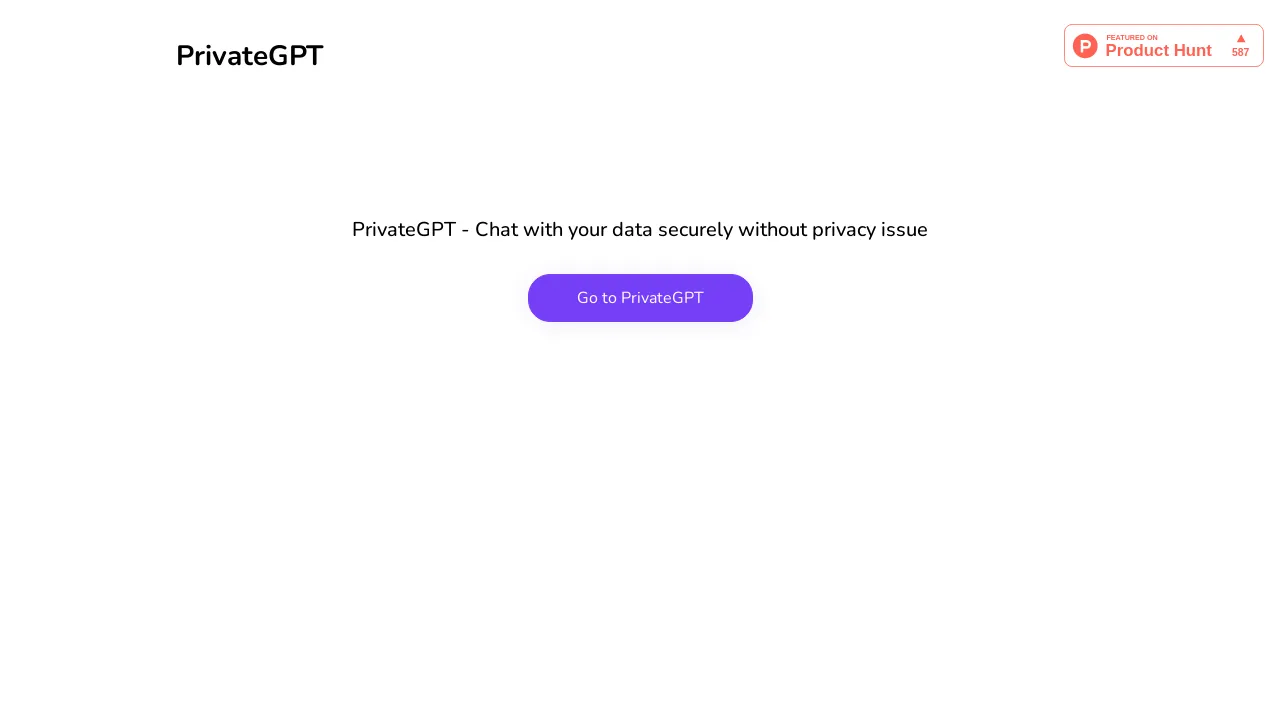 PrivateGPT screenshot