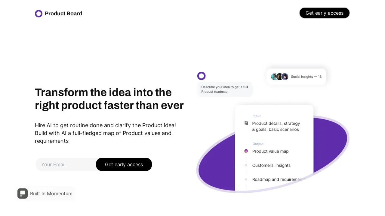 Product Board screenshot