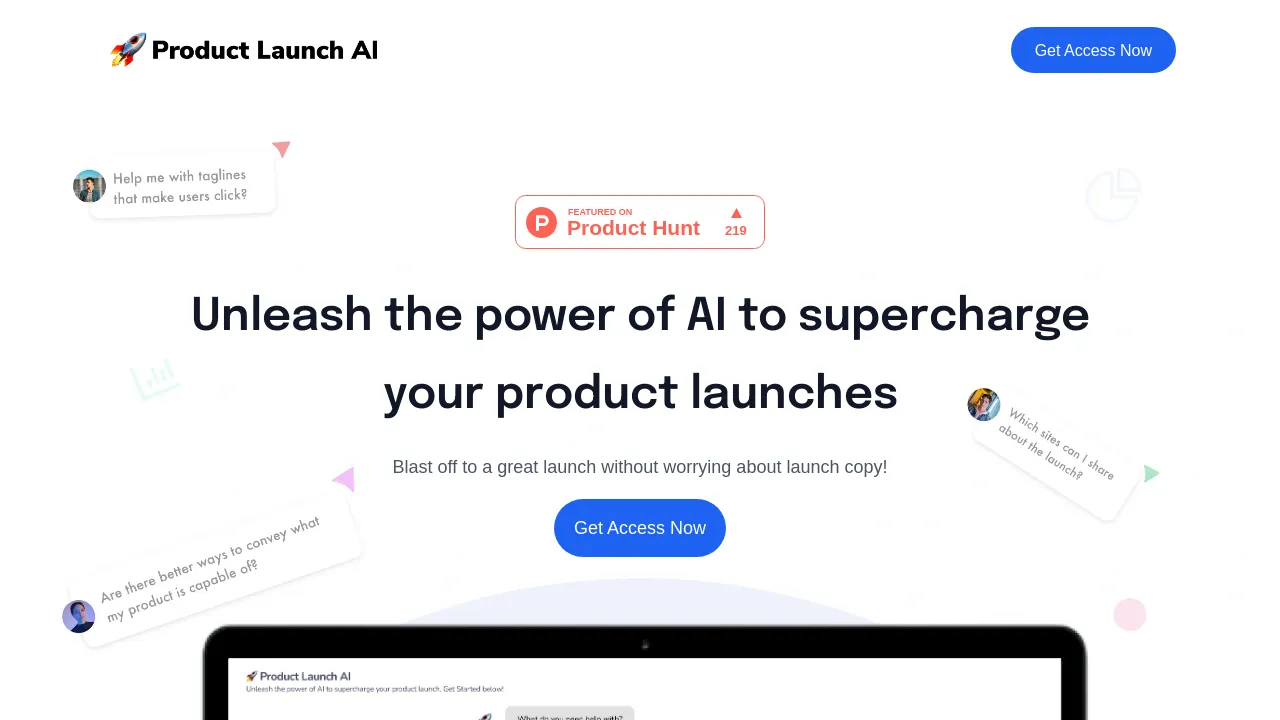 Product Launch AI screenshot