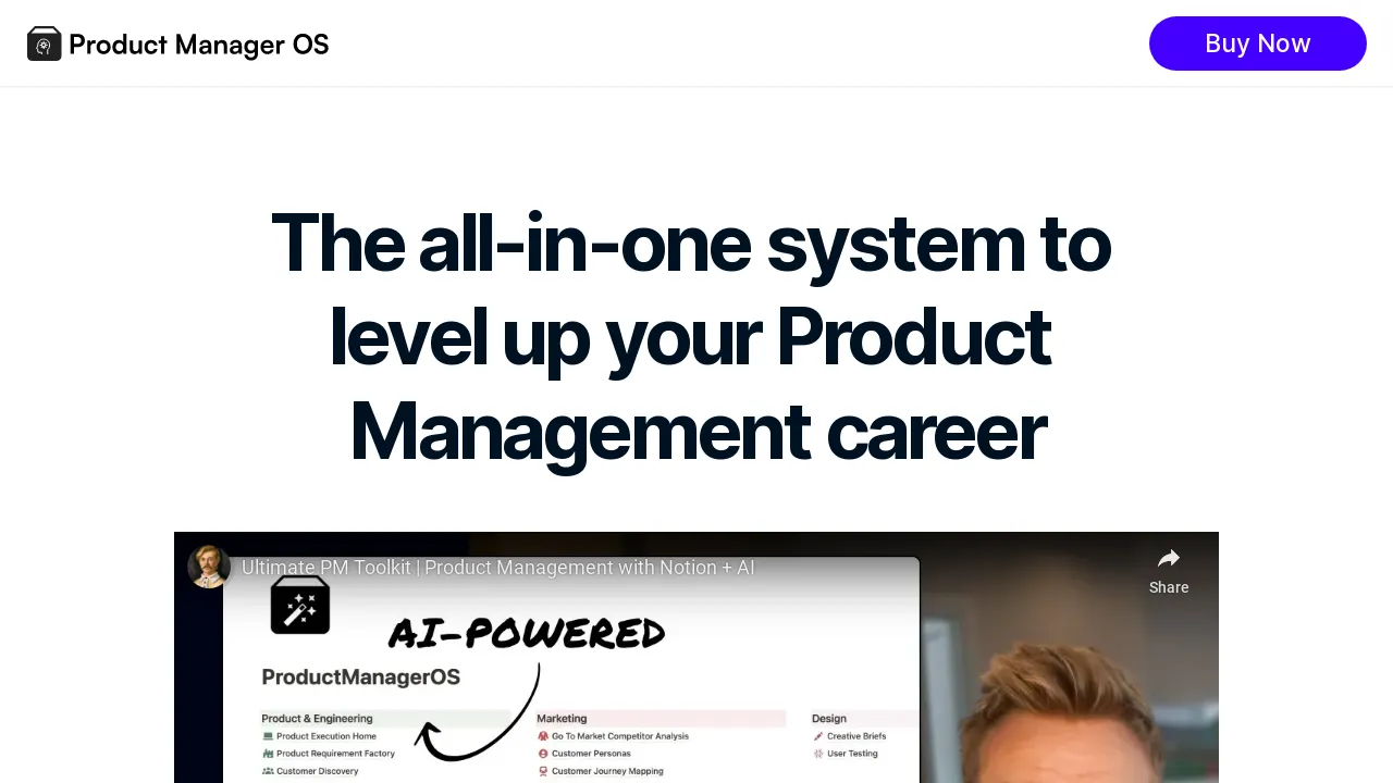 Product Manager OS screenshot