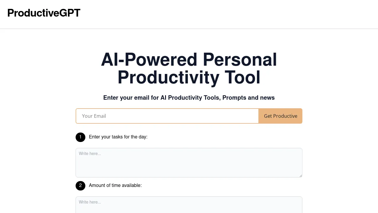 ProductiveGPT screenshot
