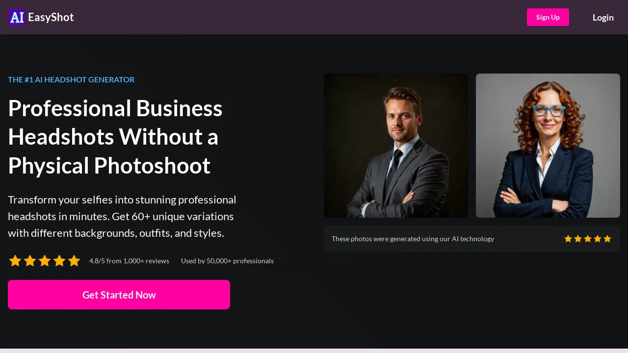Professional Headshots Made Easy screenshot