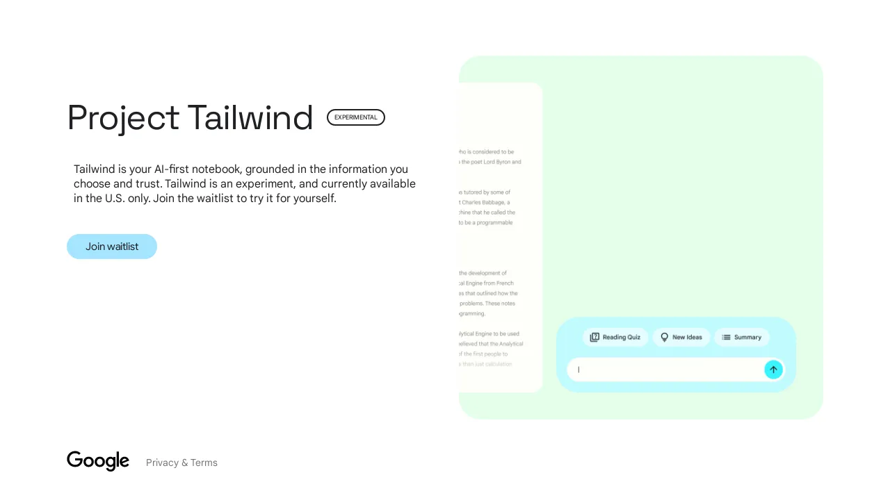Project Tailwind screenshot