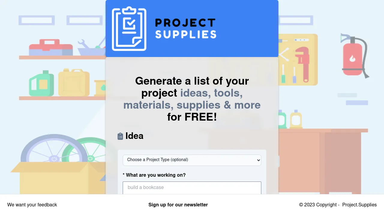Project.Supplies screenshot