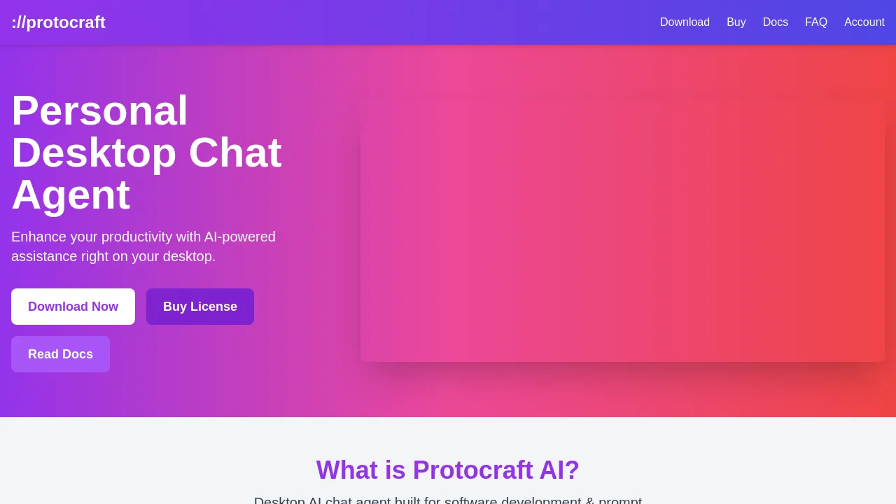 Protocraft AI screenshot