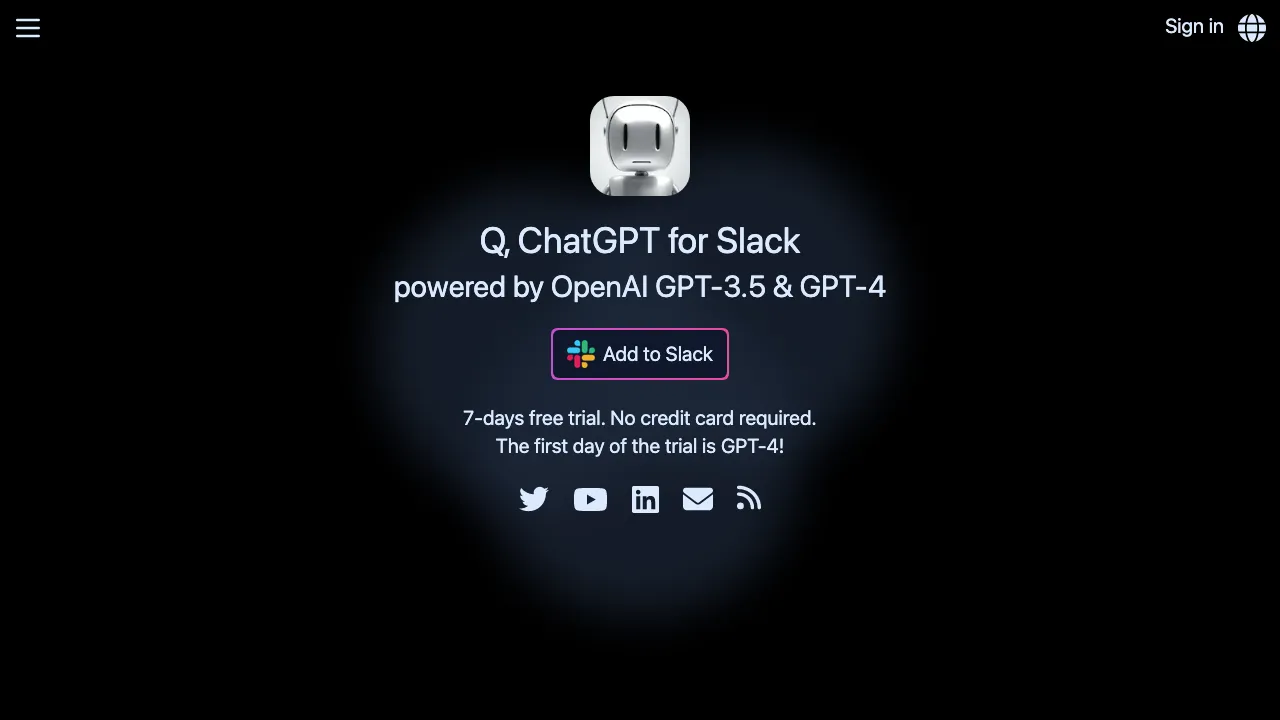 Q Slack Chatbot screenshot
