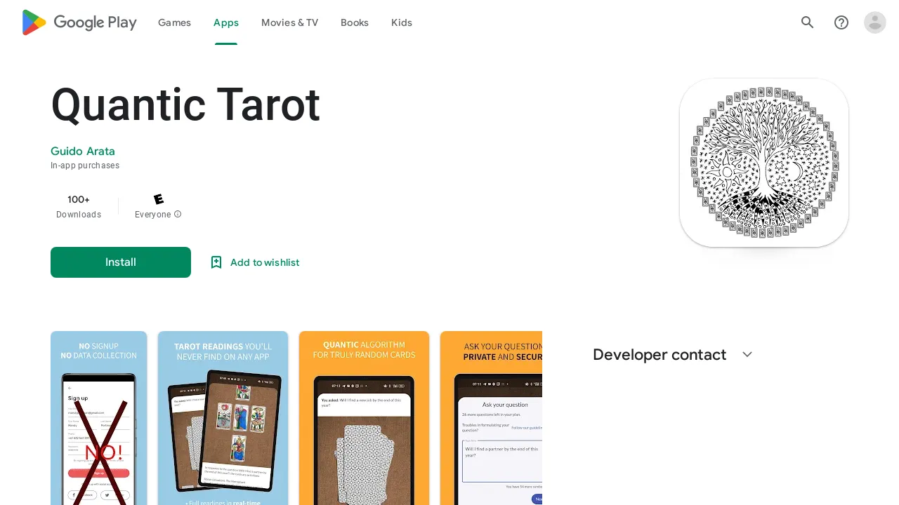 QuanticTarot screenshot