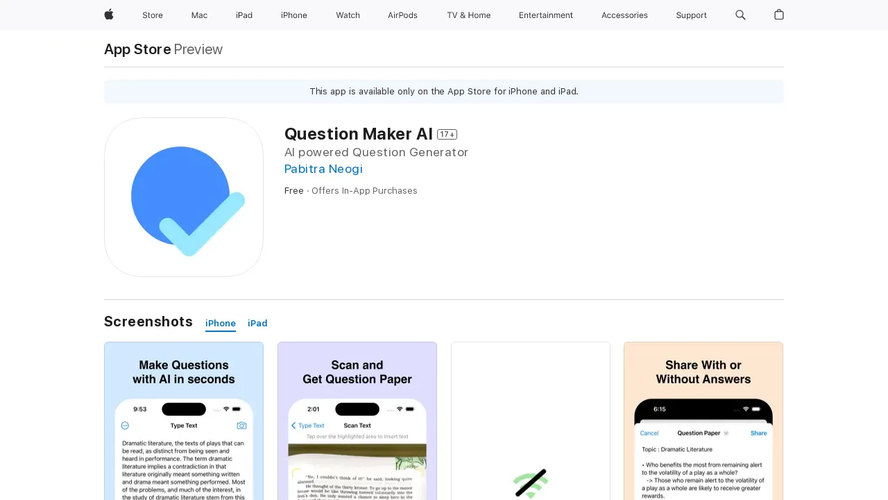 Question Maker AI screenshot