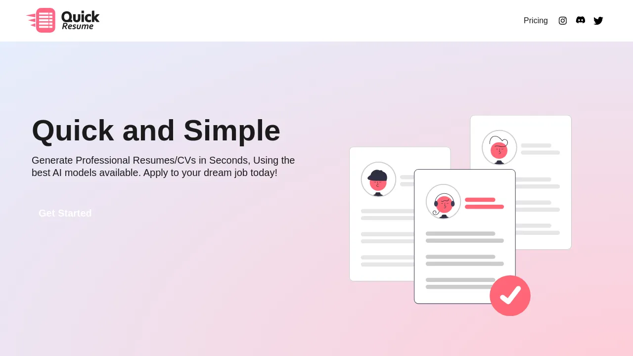 Quick Resume screenshot