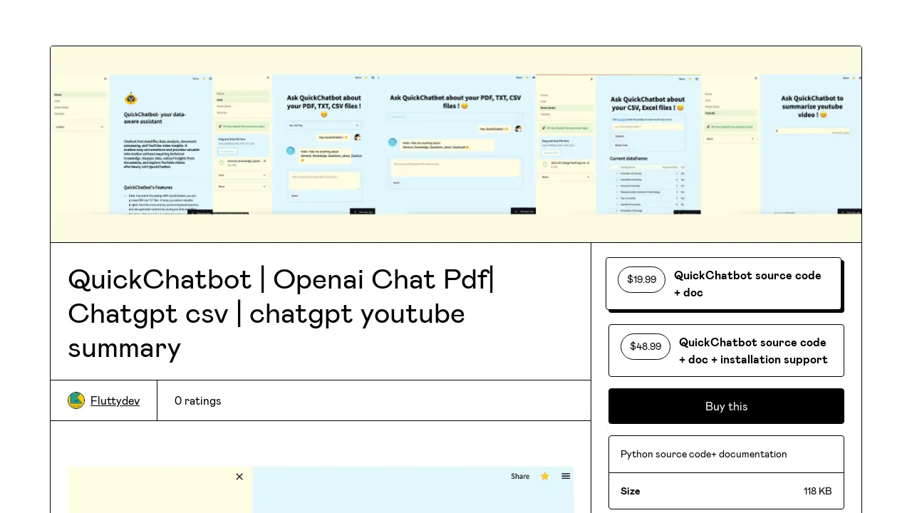QuickChatbot screenshot