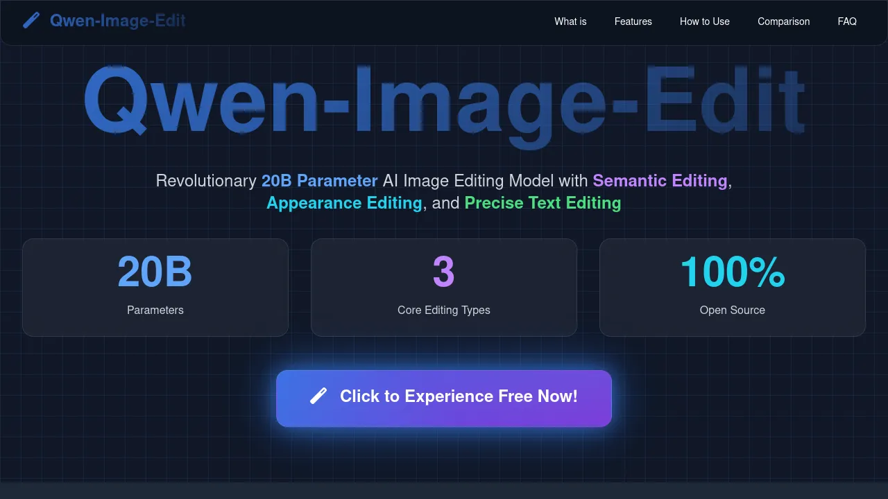 Qwen-Image-Edit - AI-Powered Image Editing Model