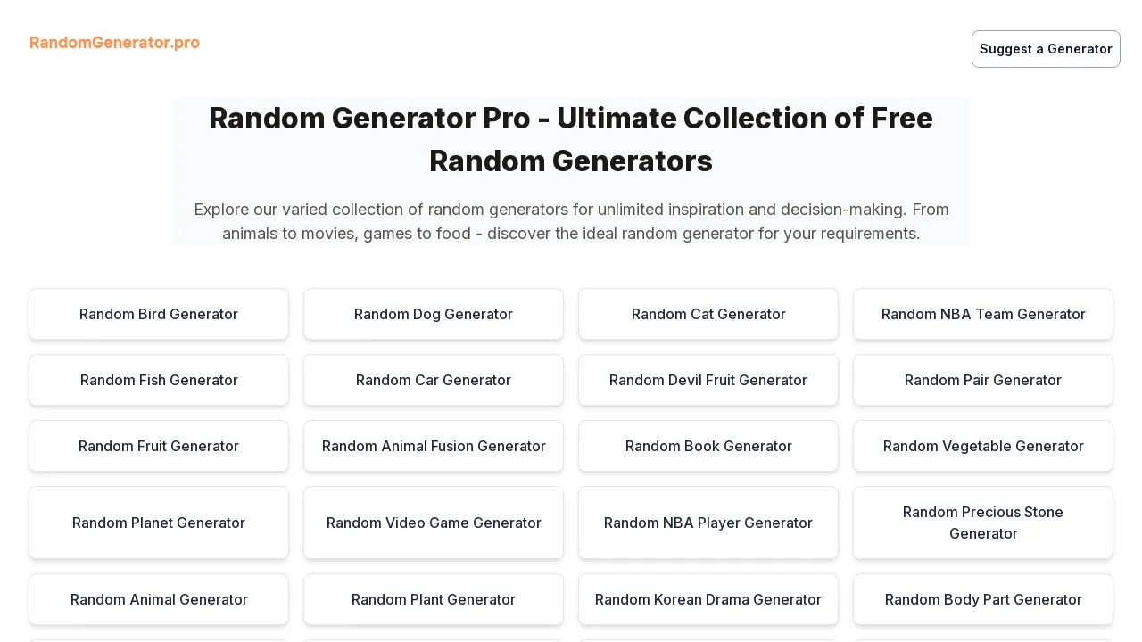 RandomGenerator.Pro screenshot