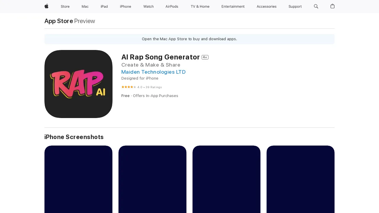 Rap Song Generator screenshot