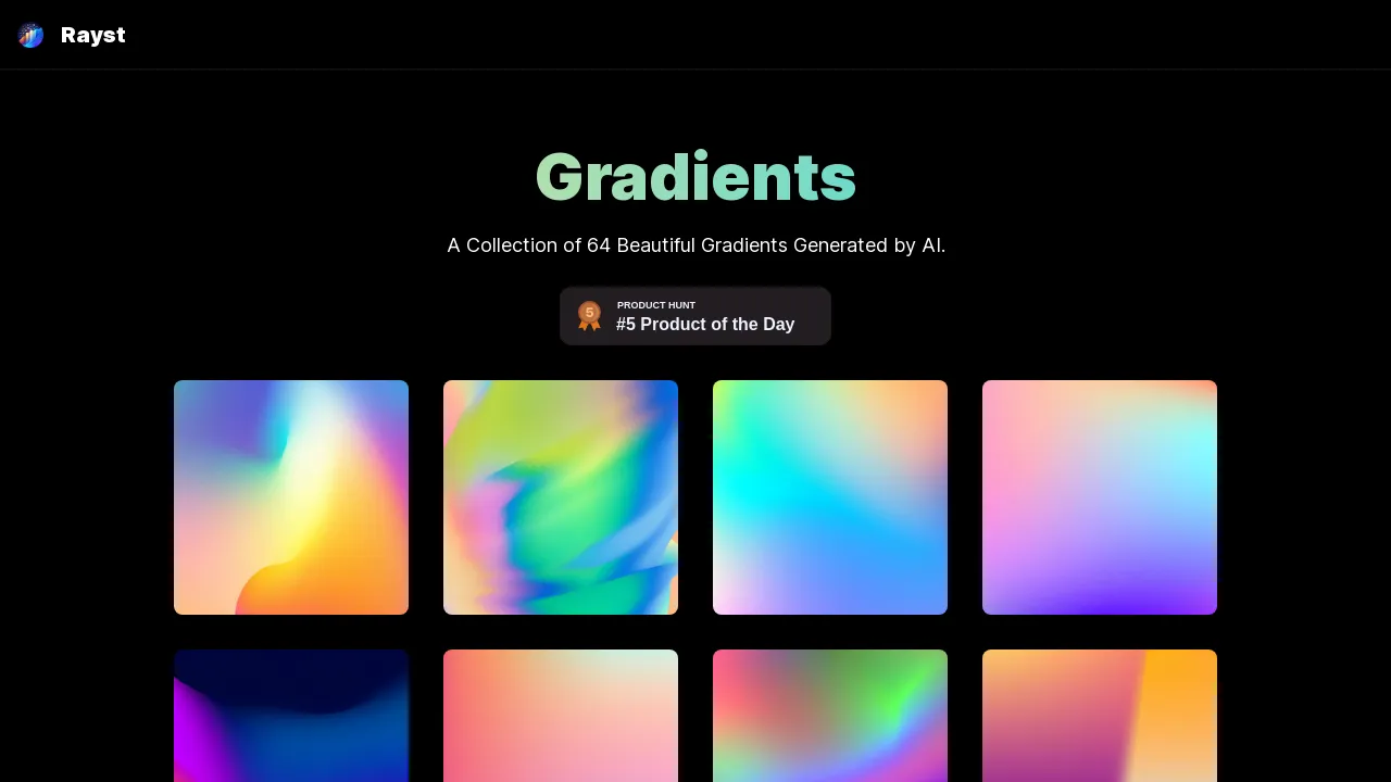 Rayst Gradients screenshot