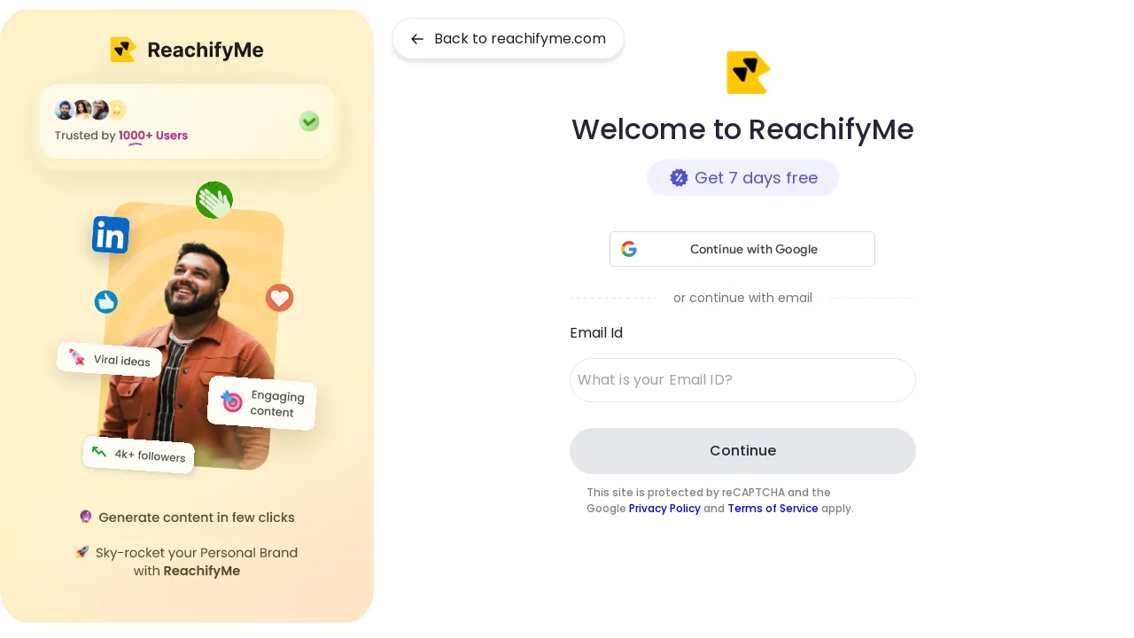 ReachifyMe screenshot