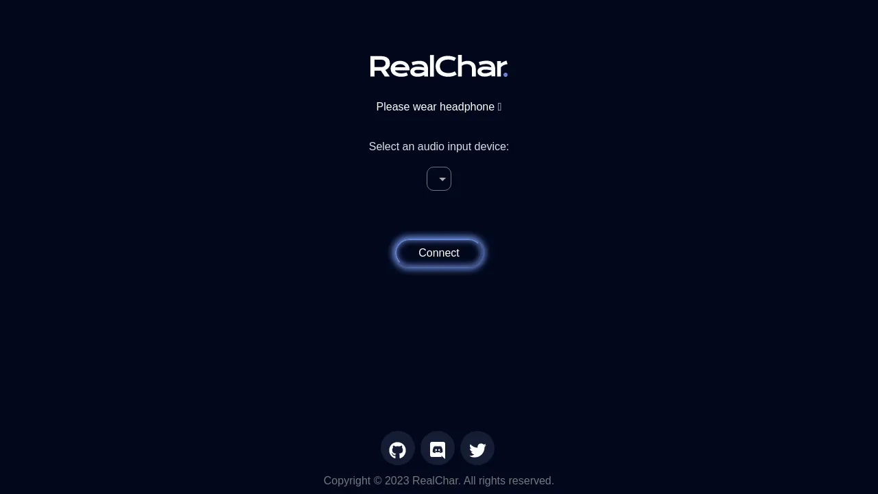 Realchar screenshot