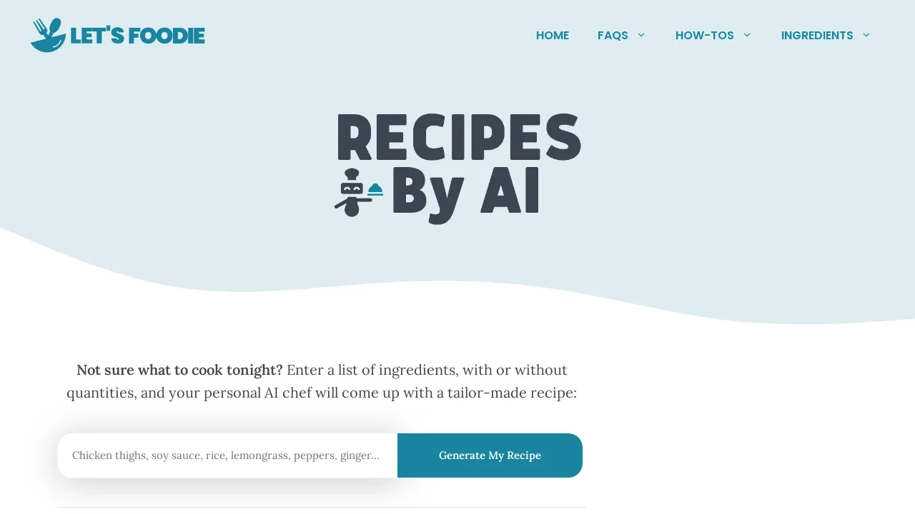 Recipes By AI screenshot