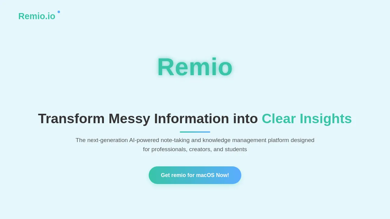 Remio AI knowledge management