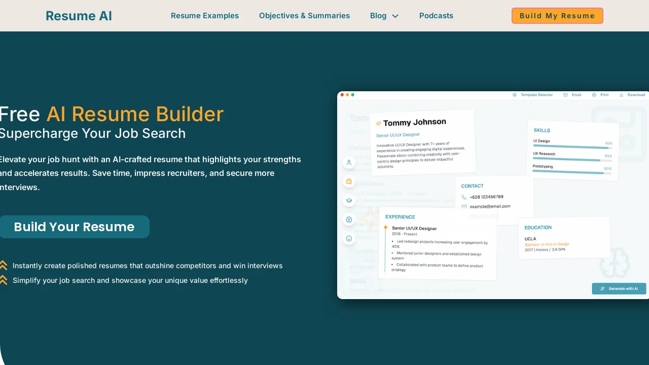 Resume AI Builder screenshot