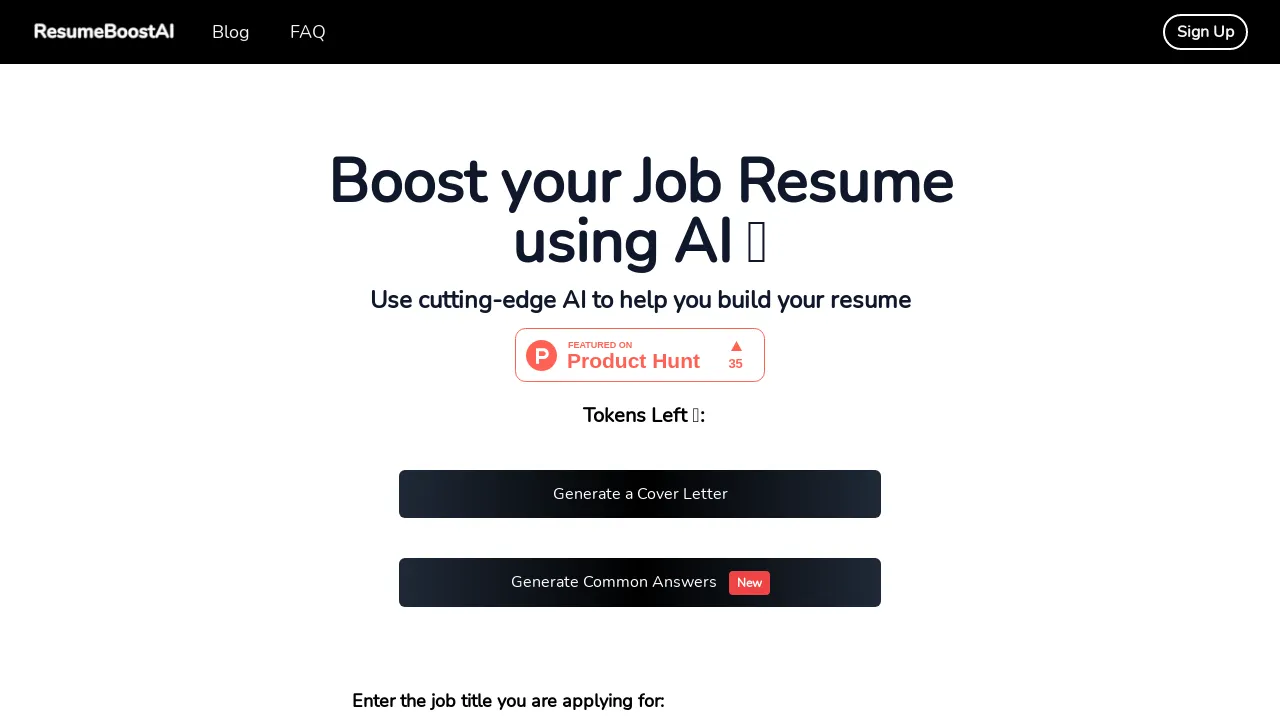 ResumeBoostAI screenshot