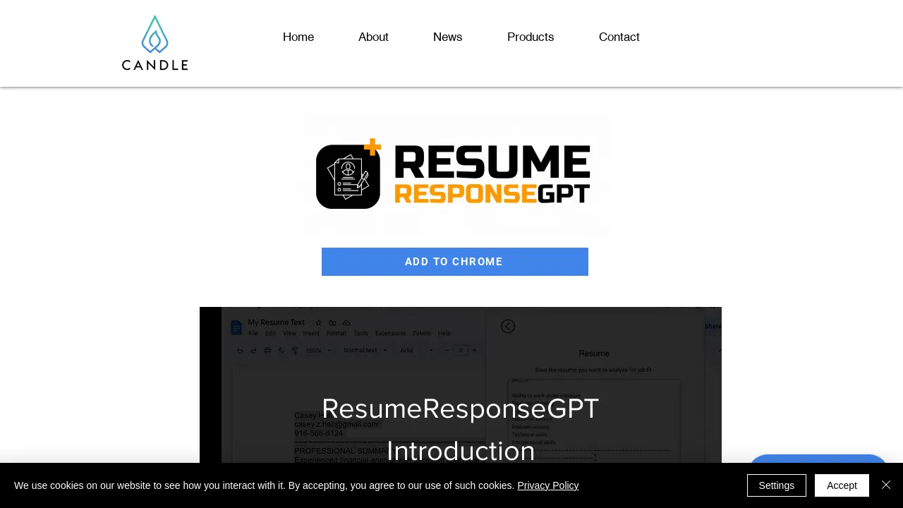 ResumeResponseGPT screenshot