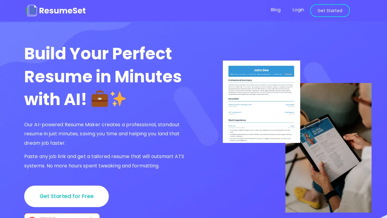 ResumeSet screenshot