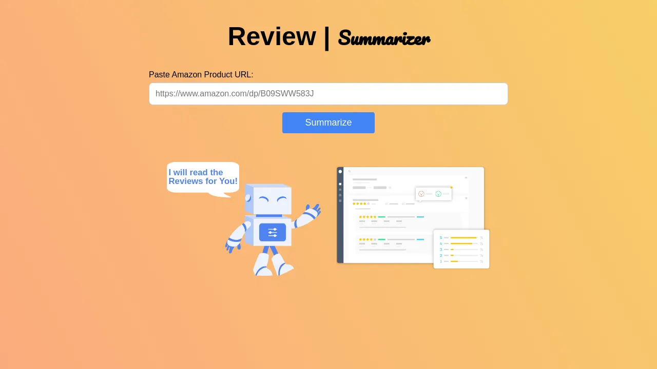 Review Summarizer screenshot