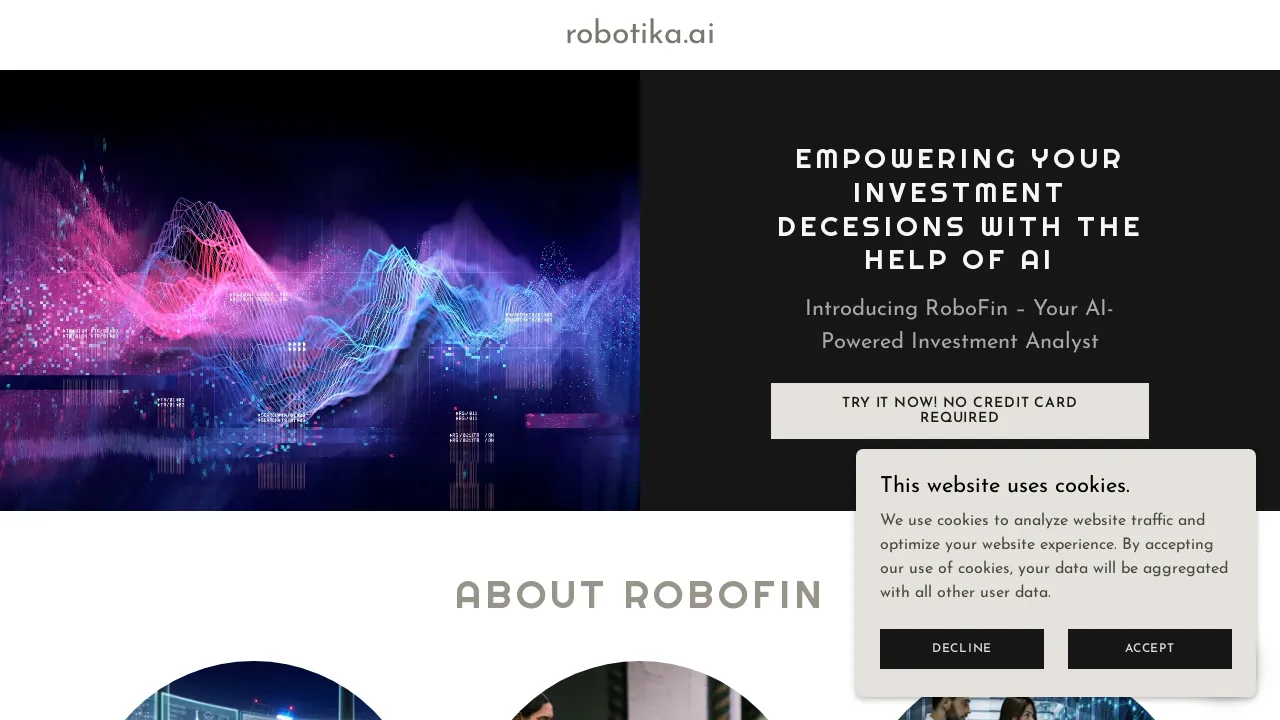 RoboFin screenshot