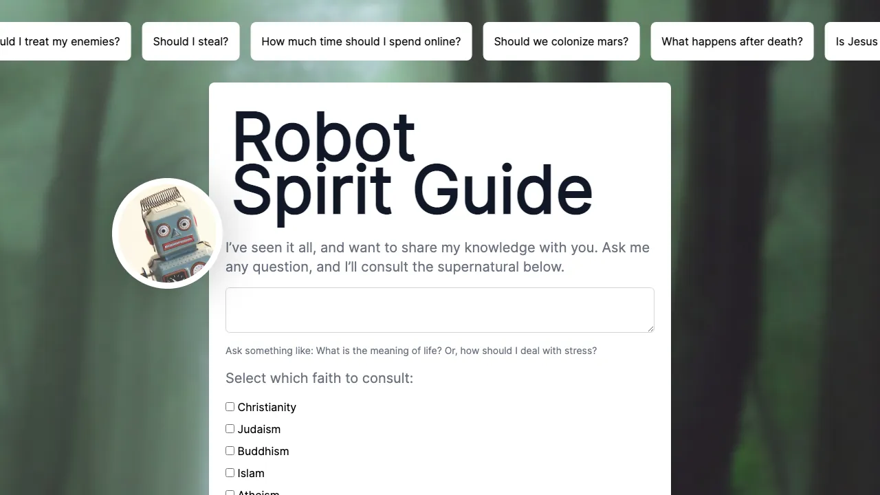 Robot Spirit Guide screenshot