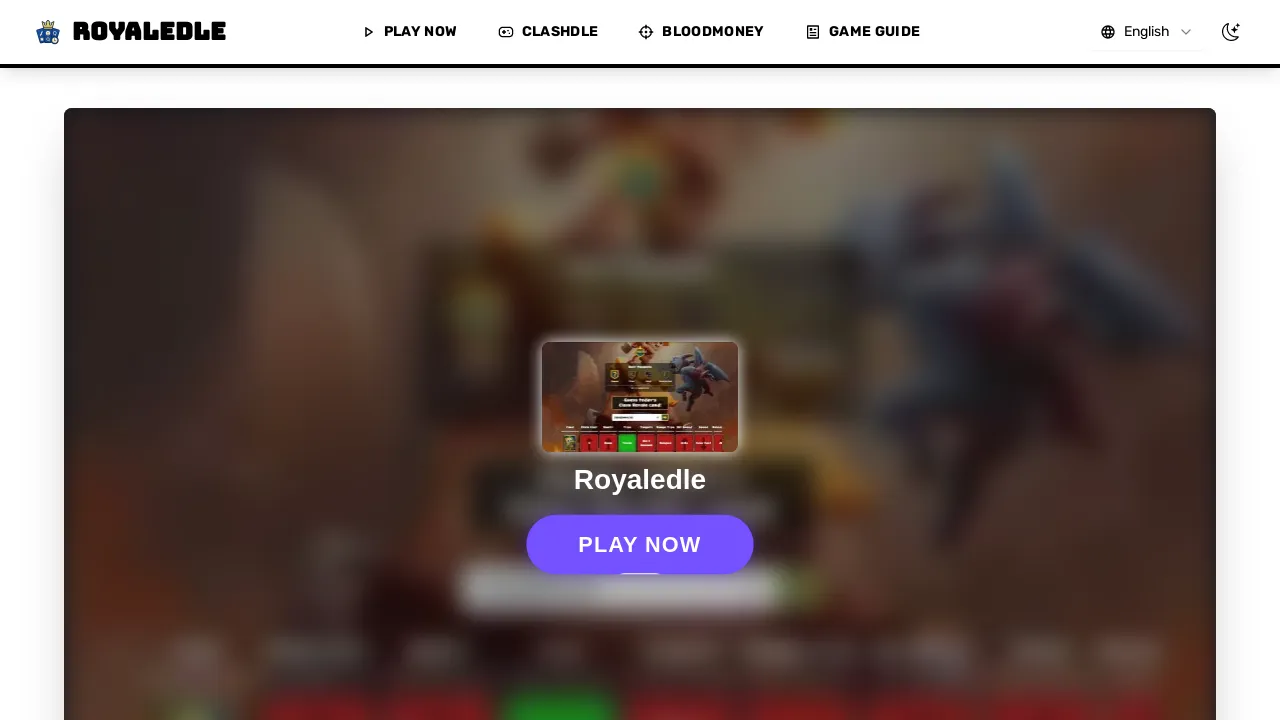 Royaledle - Daily Clash Royale Card Guessing Puzzle Game screenshot