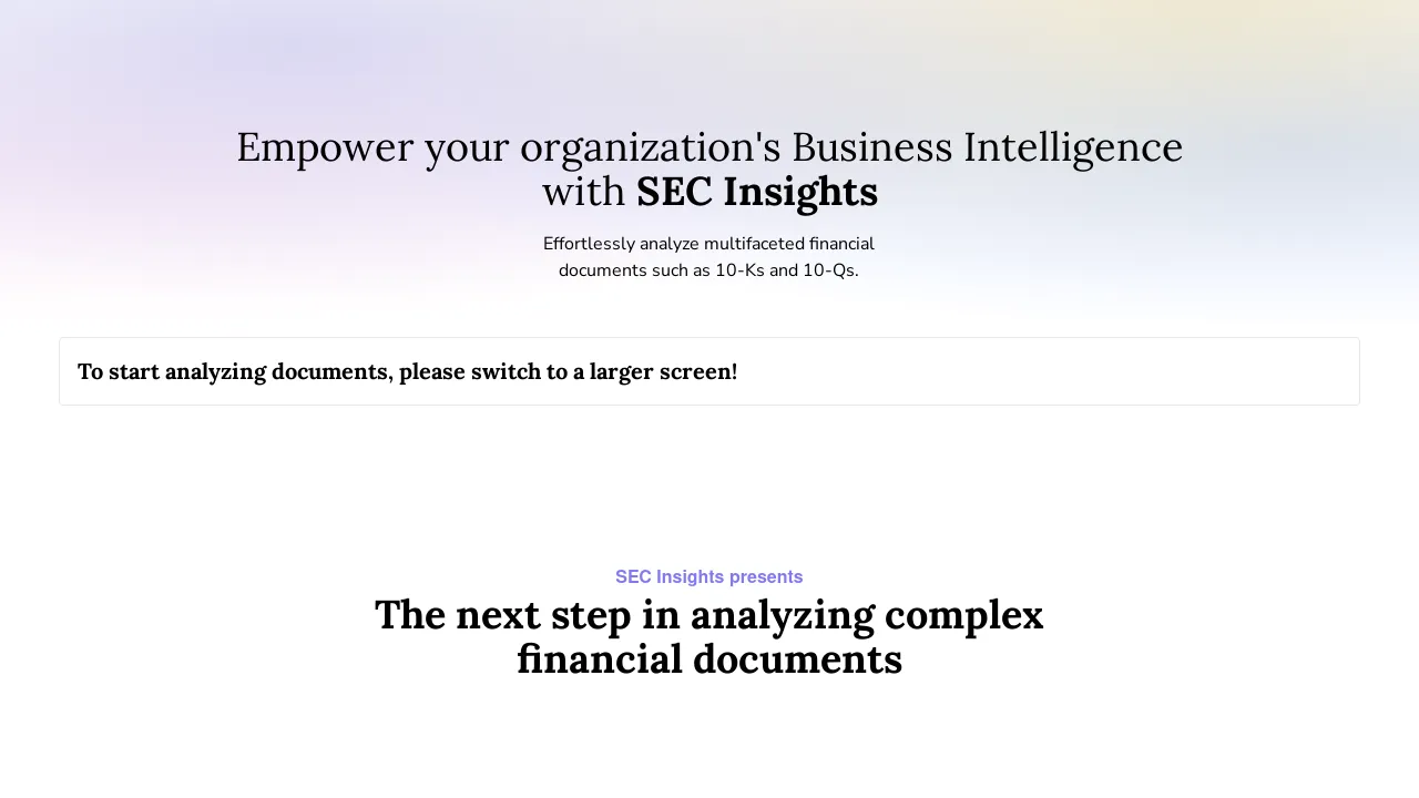 SEC Insights AI screenshot