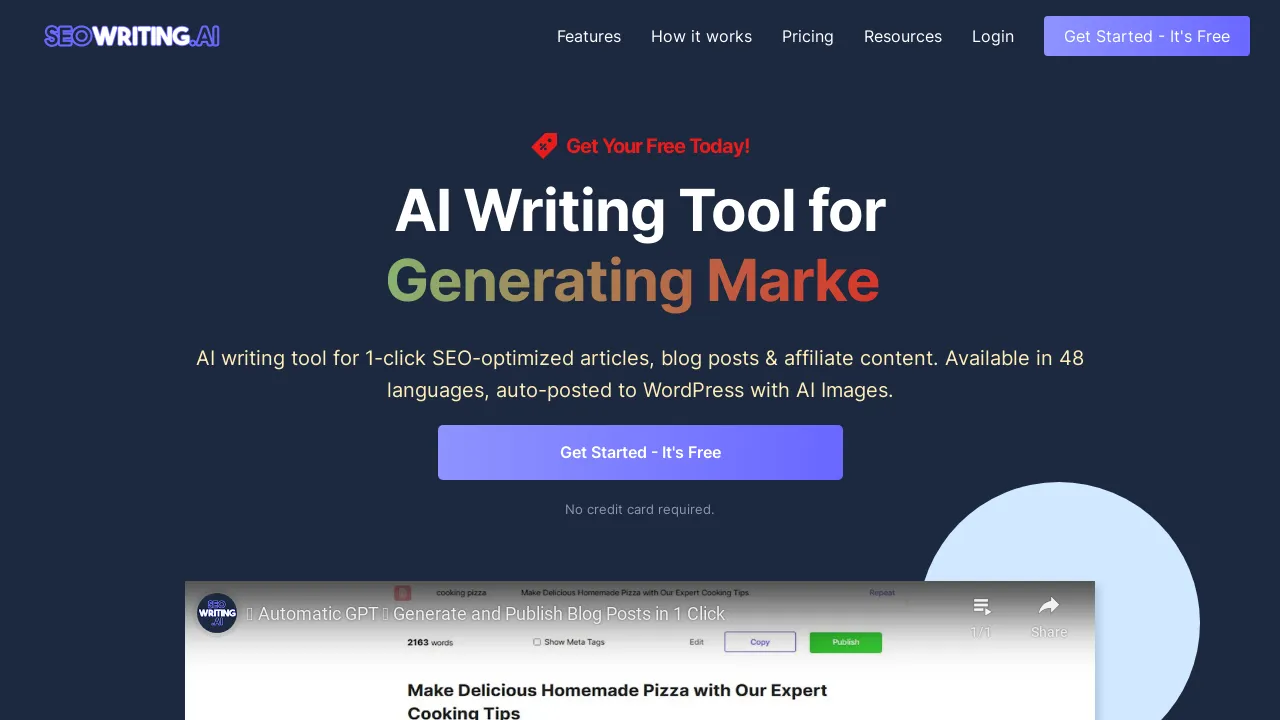 SEO Writing AI screenshot