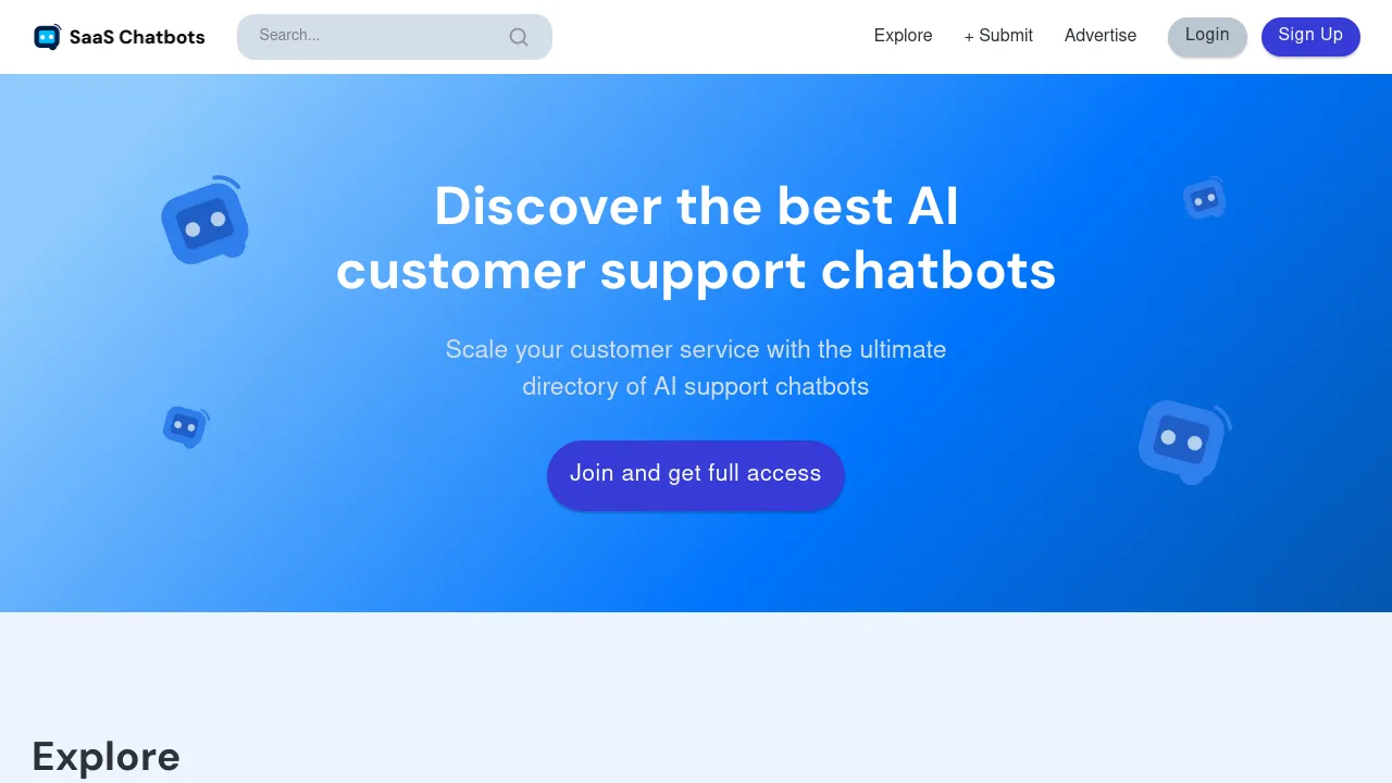 SaaS Chatbots screenshot