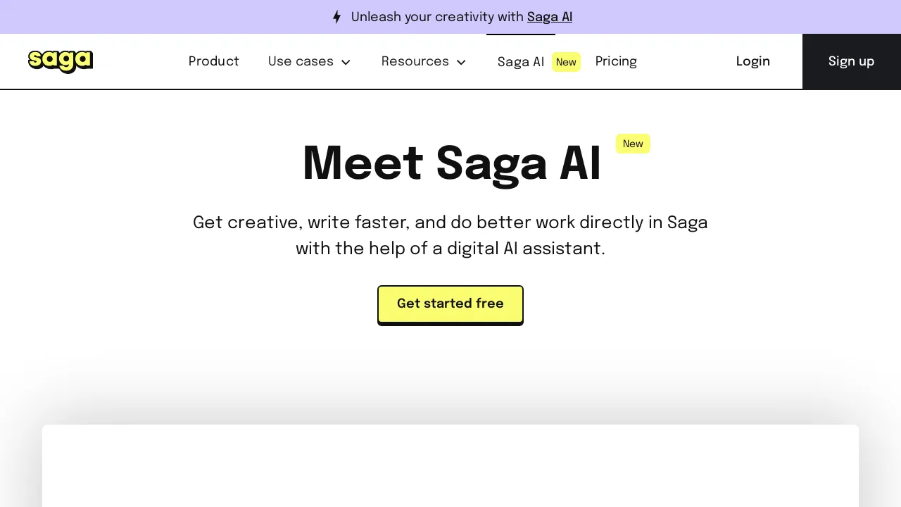 Saga AI screenshot