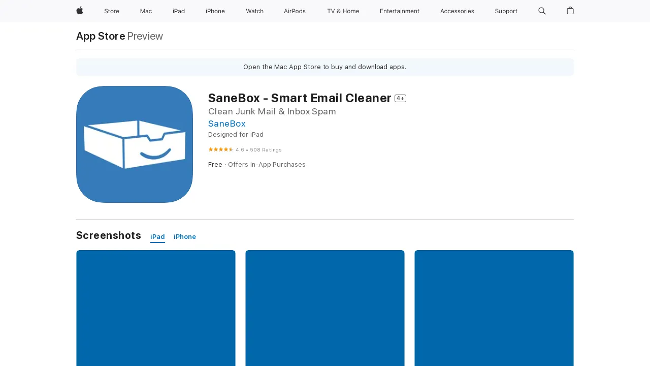 SaneBox screenshot